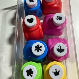 Colorful Kids Craft Punch Set, Tiny Shaped Punches, Set of 8